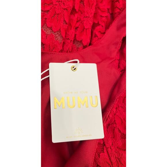 NEW NWT Show Me Your Mumu Ricci Skort Dress Red Lace Size Medium - Picture 4 of 6